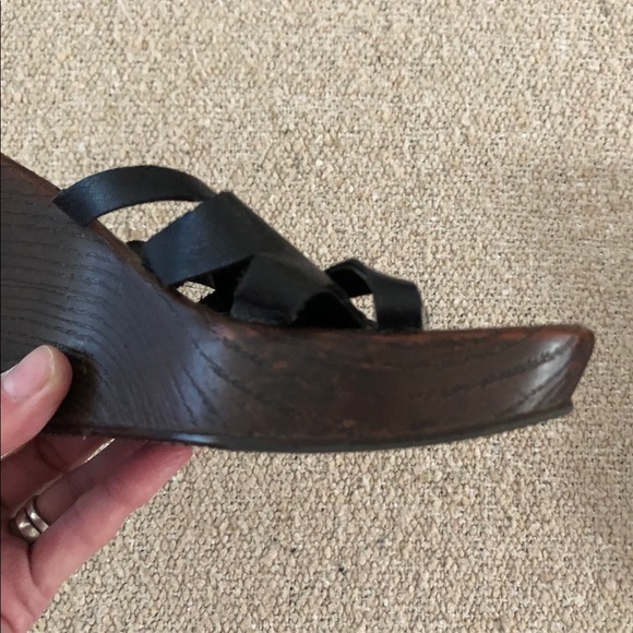 Mossimo Black Strappy Slip-on Wedges , Size 7 - Picture 6 of 8